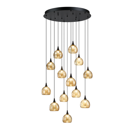 Oriana 13-Light LED Pendant Pan (Glass Style "A")