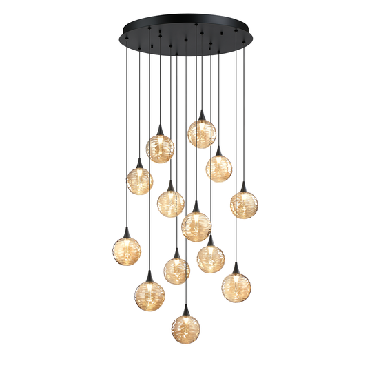 Oriana 13-Light LED Pendant Pan (Glass Style "D")