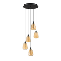 Oriana 5-Light LED Pendant Pan (Glass Style "C")