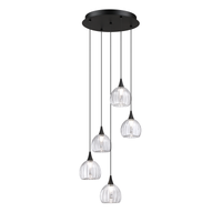 Oriana 5-Light LED Pendant Pan (Glass Style "A")