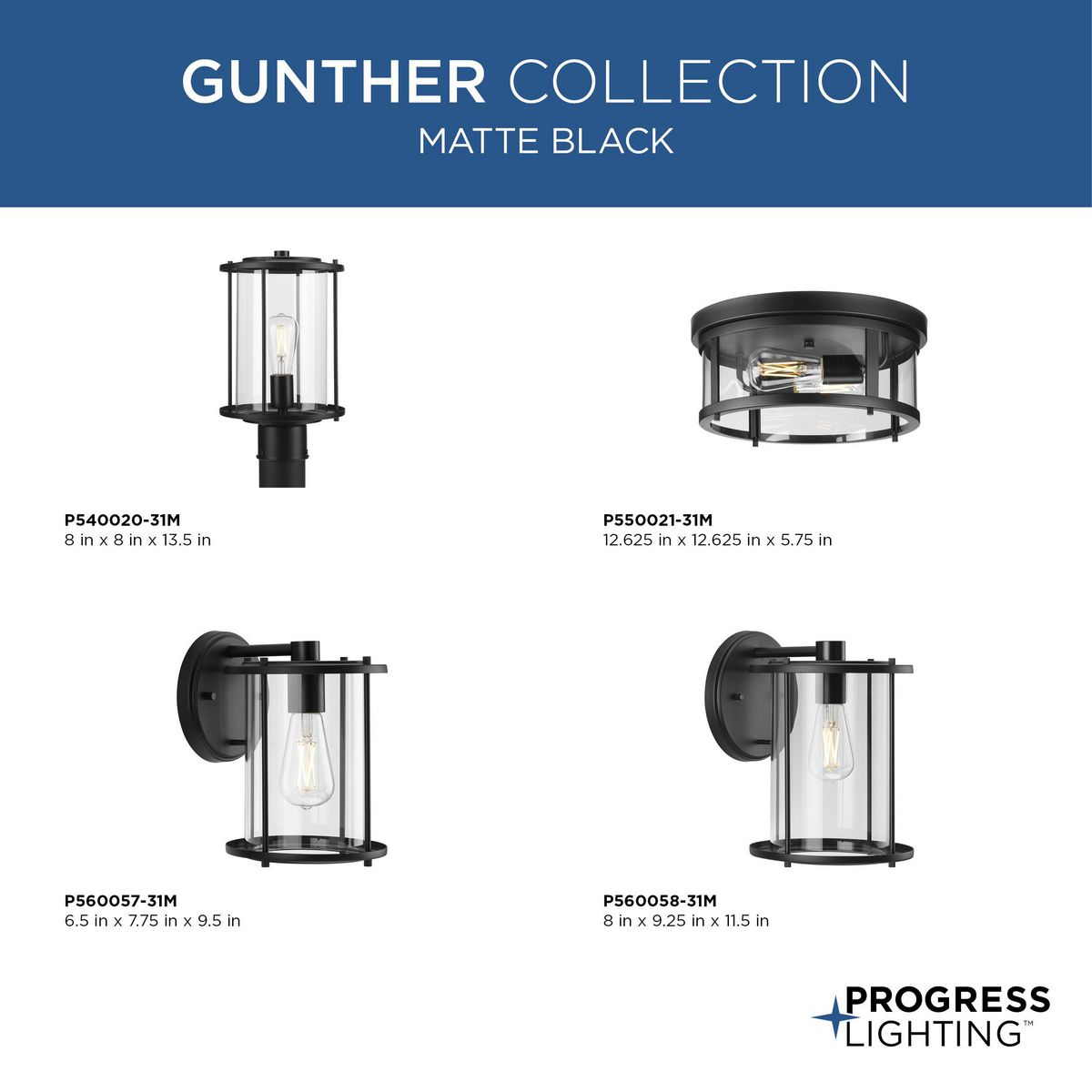 Gunther 2-Light Outdoor Flush Mount