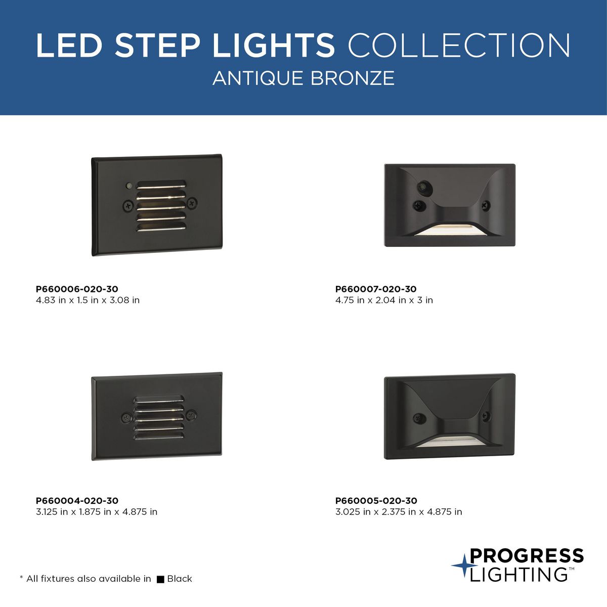 LED Louvered 1-Light Step Light with Photocell