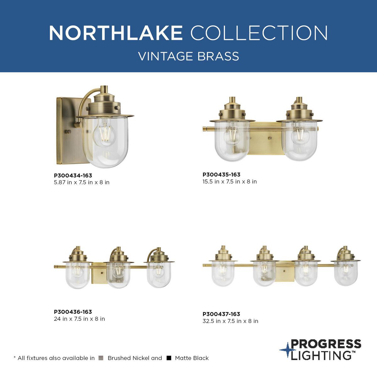 Northlake 3-Light Bath & Vanity