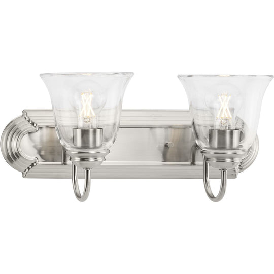 Clear Glass 2-Light Bath & Vanity