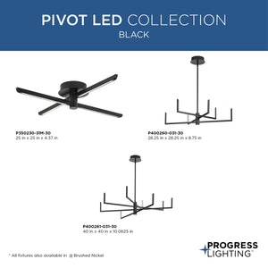 Pivot LED 3-Light Close-to-Ceiling