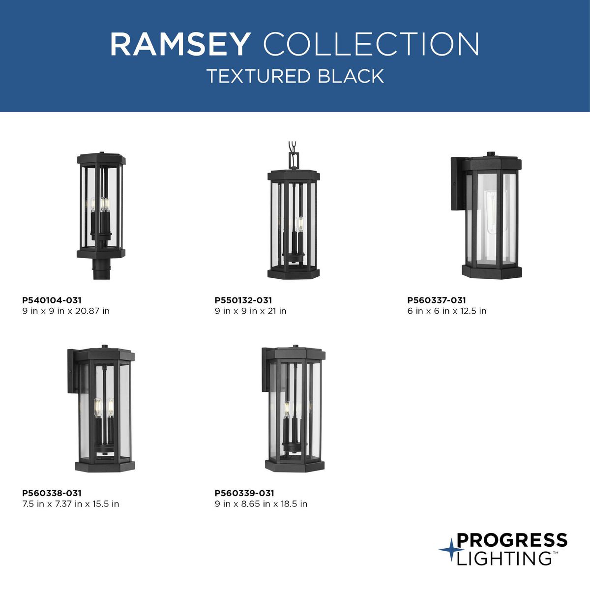 Ramsey 3-Light Outdoor Post Light