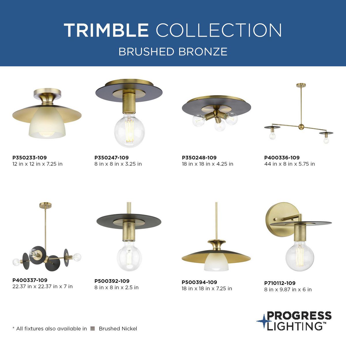 Trimble 1-Light Close-to-Ceiling