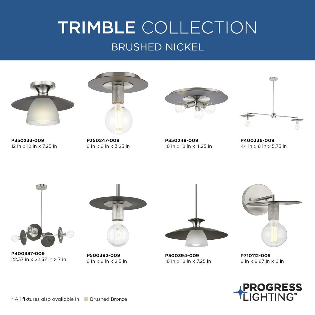 Trimble 1-Light Close-to-Ceiling