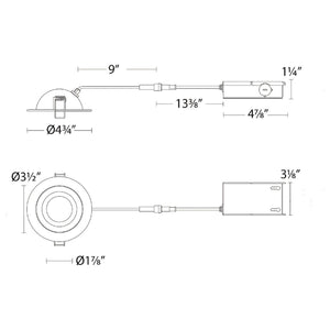 Lotos R 4" LED 5-CCT Round Adjustable Recessed Kit