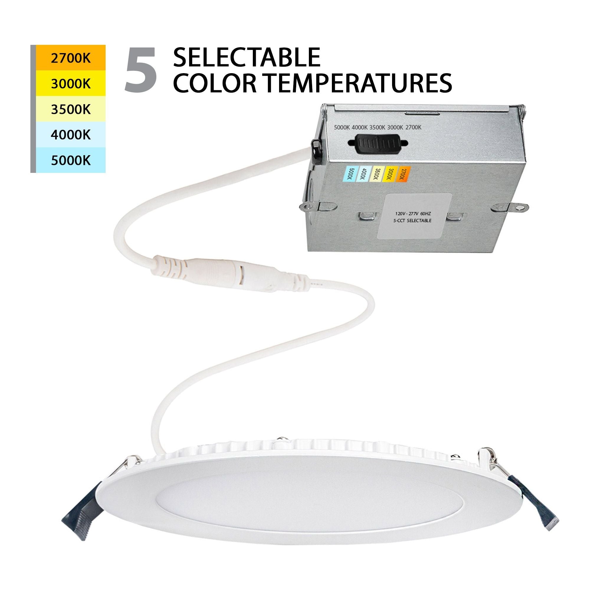 Lotos 4" LED 5-CCT Round Recessed Kit