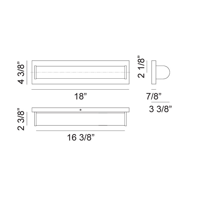 Jensen 1-Light 18" x 4.3" Wall Sconce