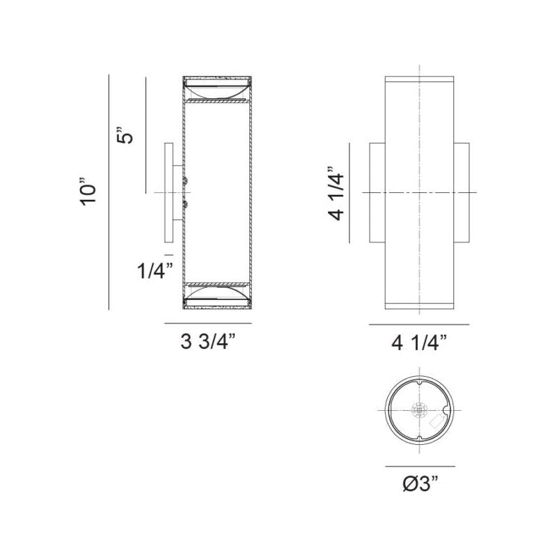 Tubular 2-Light Wall Sconce