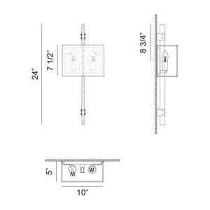 Badgley 10" 2-Light Wall Sconce