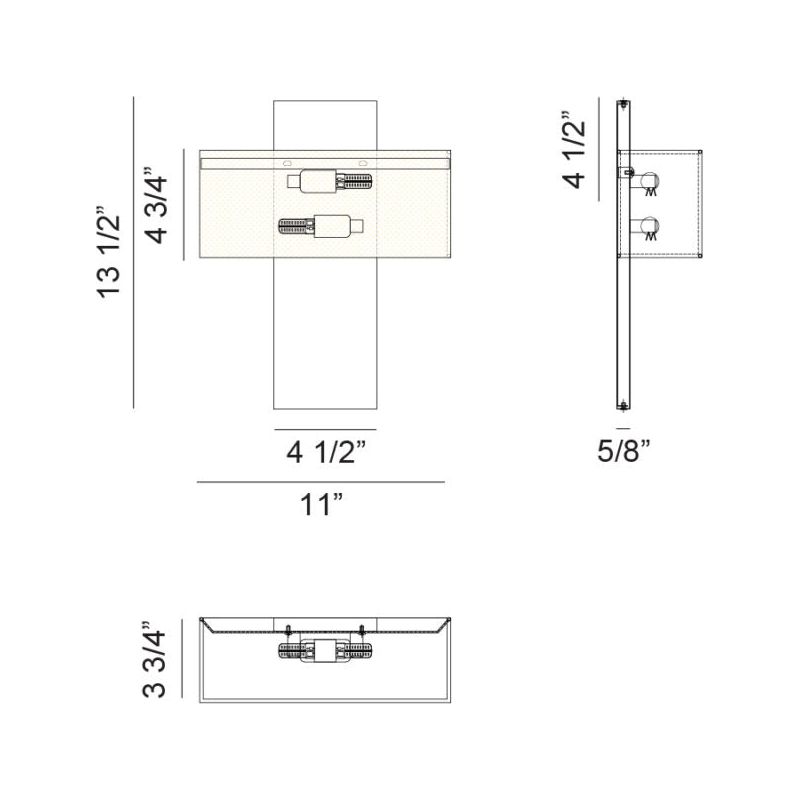 Stafford 11" 2-Light Wall Sconce