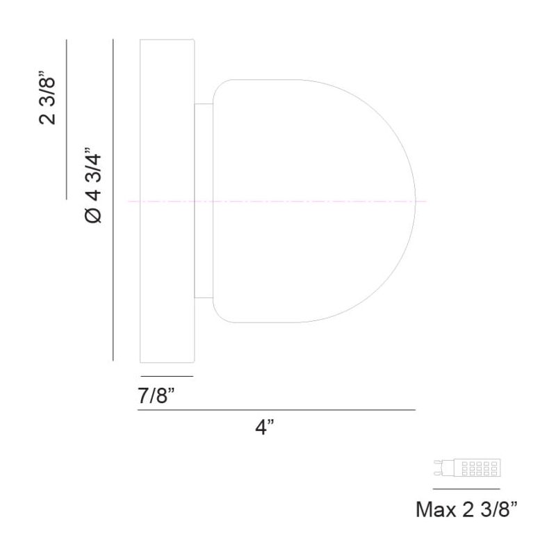 Pizzazz 3.6" 1-Light Wall Sconce