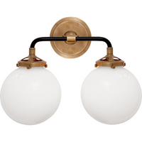 Bistro Double Light Curved Sconce