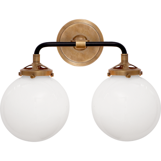 Bistro Double Light Curved Sconce