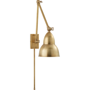 French Library Double Arm Wall Lamp