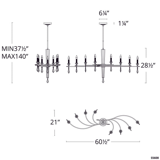 Tempest 8-Light Chandelier