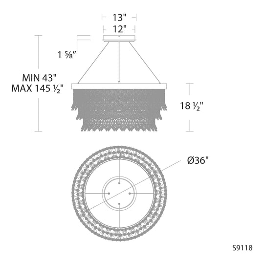 Pavona 36" Round Pendant
