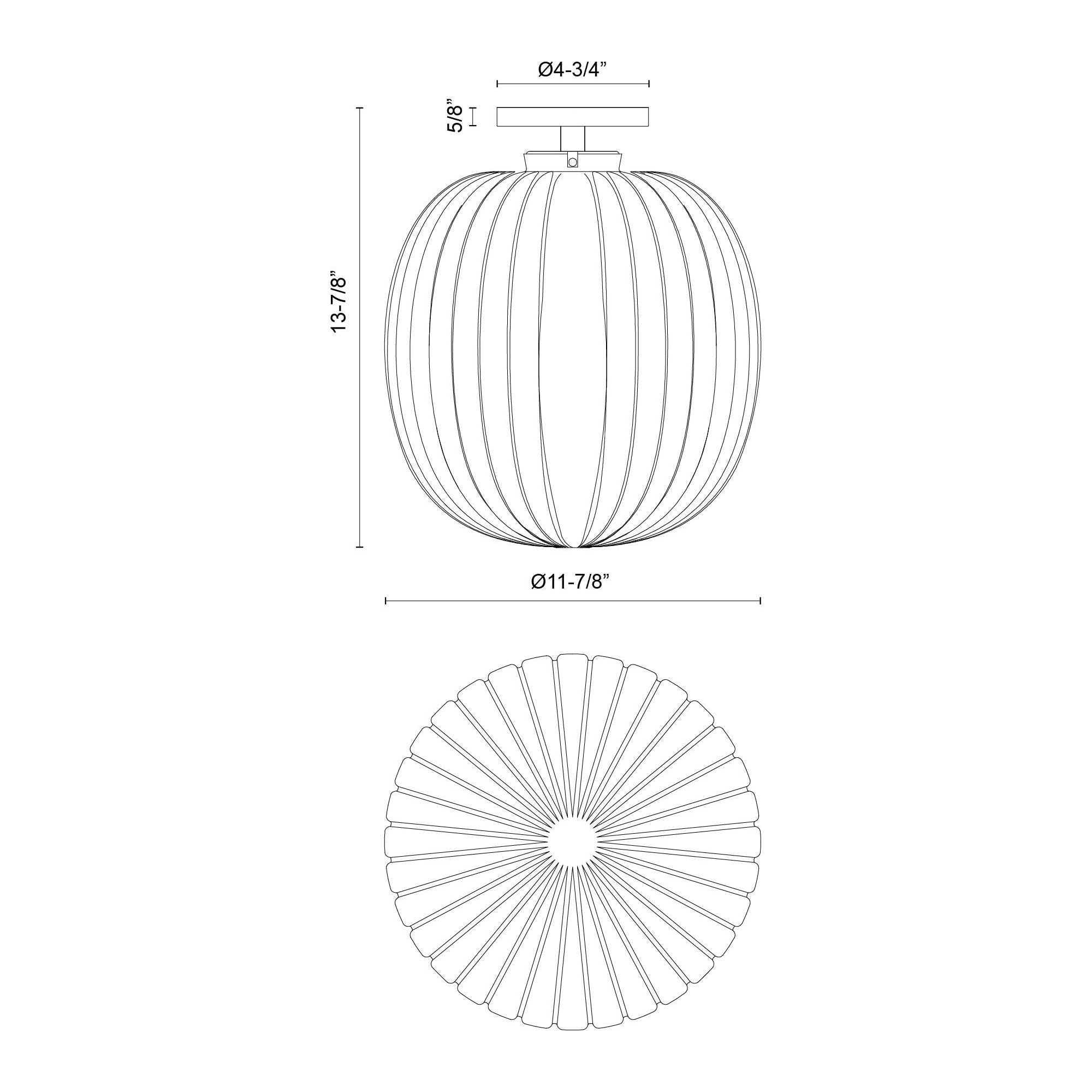 Cherise 12" Semi-Flush Mount
