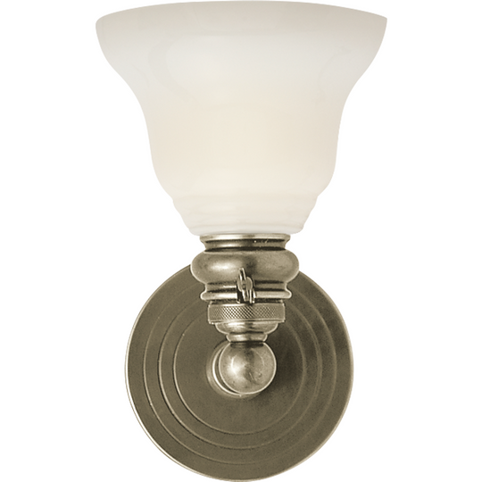 Boston Functional Single Light with White Glass