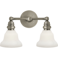 Boston Functional Double Light with White Glass
