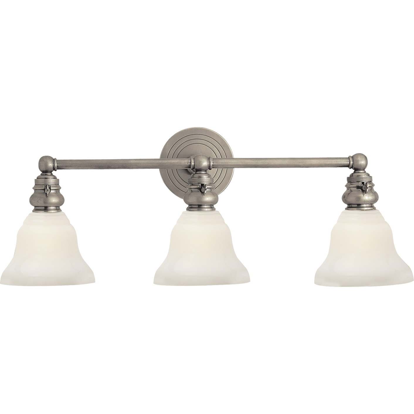 Boston Functional Triple Light with White Glass