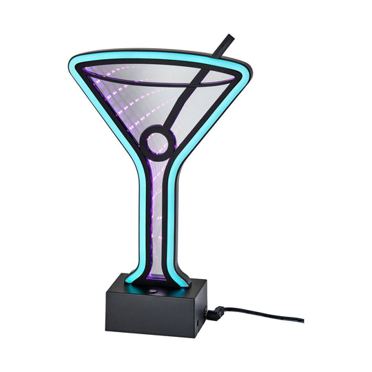 Infinity Neon Martini Glass Table/Wall Lamp