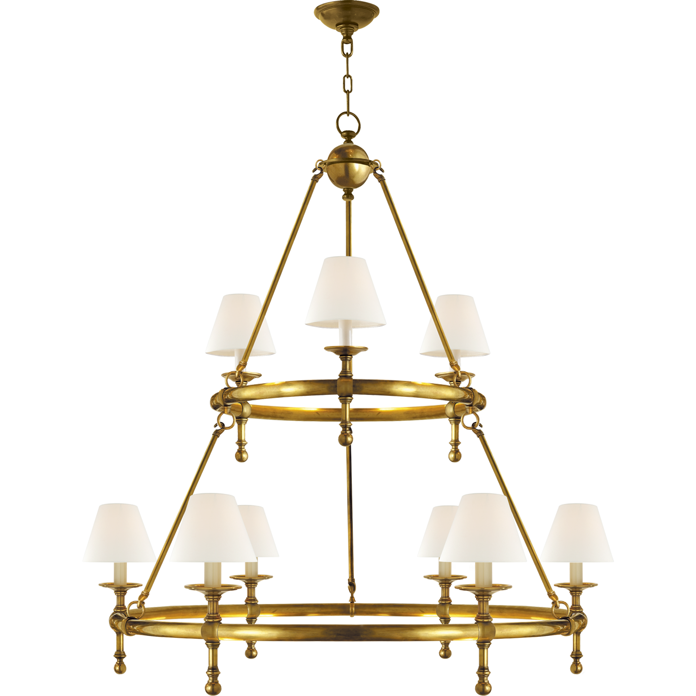 Classic Two-Tier Ring Chandelier