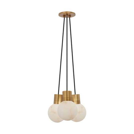 Mina Alabaster 3-Light Small Chandelier