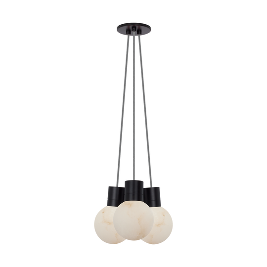 Mina Alabaster 3-Light Small Chandelier