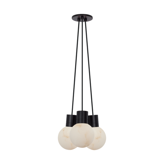 Mina Alabaster 3-Light Small Chandelier