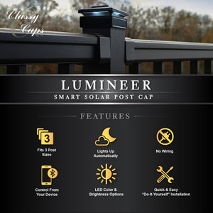 Lumineer Smart Solar Post Cap