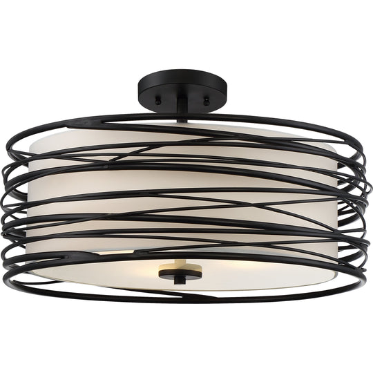 Spiral 3-Light Semi Flush Mount