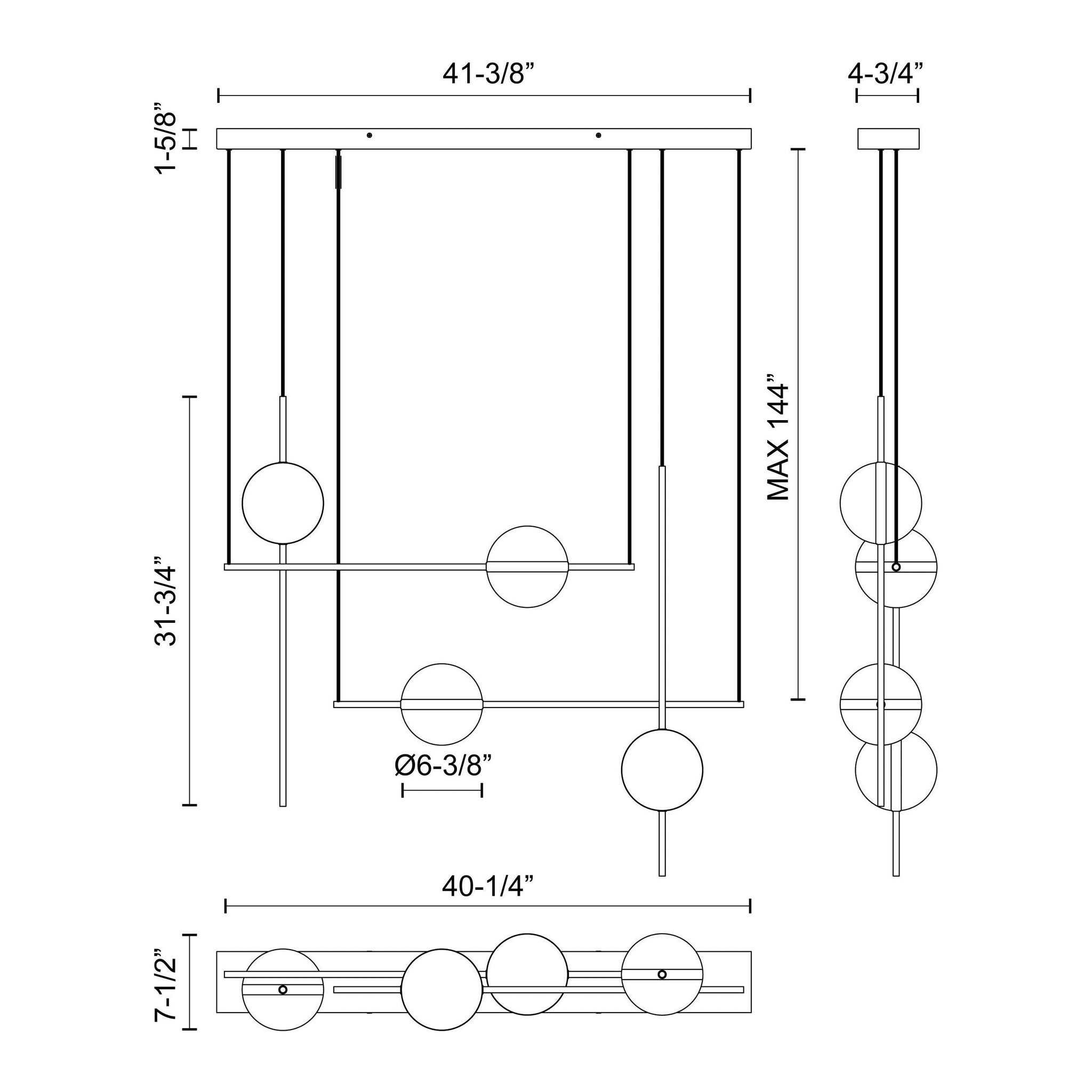 Tagliato 40" LED Linear Pendant