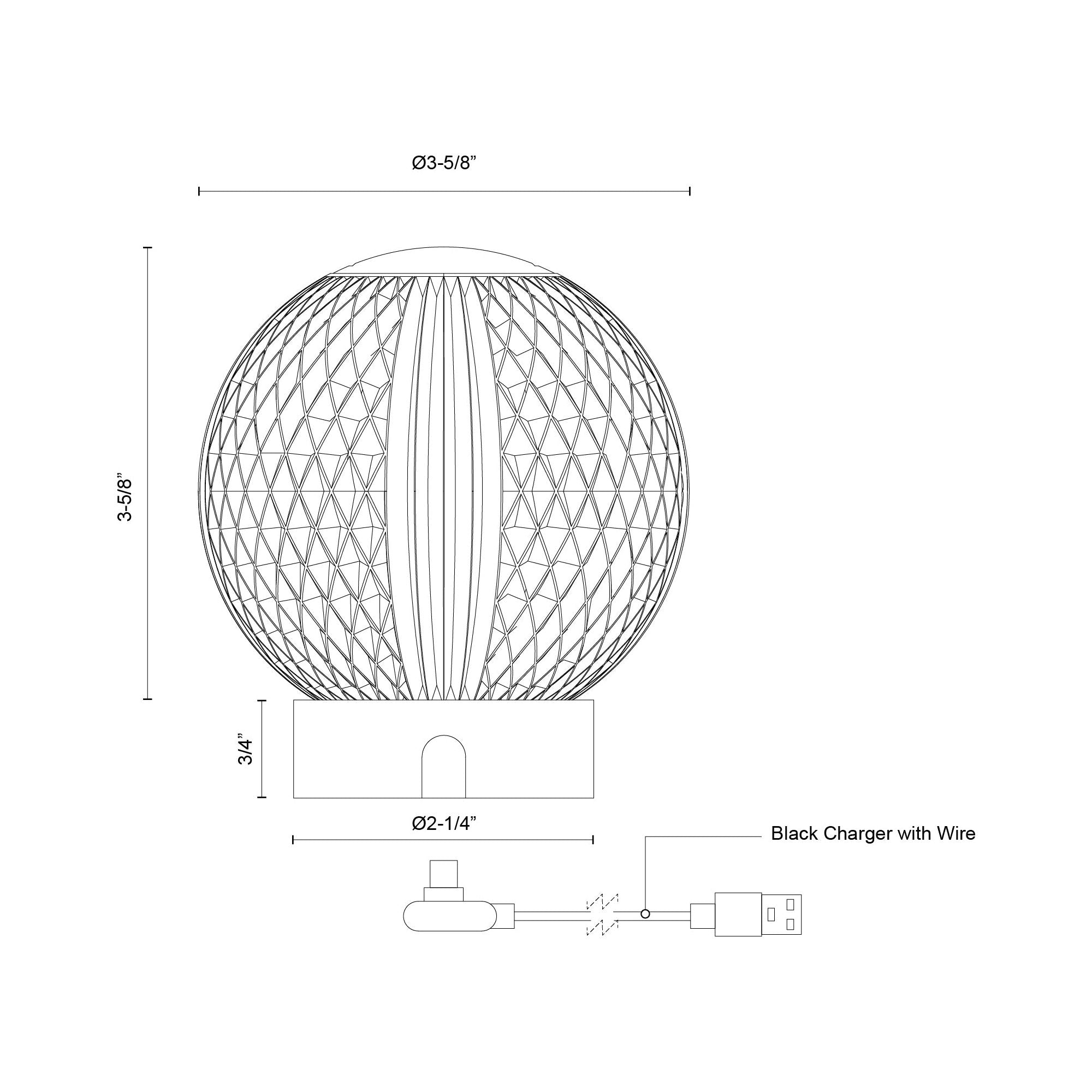 Marni 3" Table Lamp