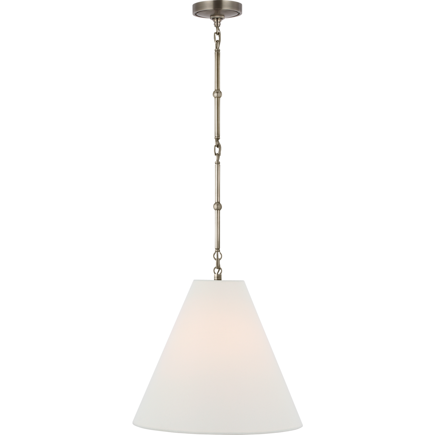 Goodman Small Hanging Light with Linen Shade