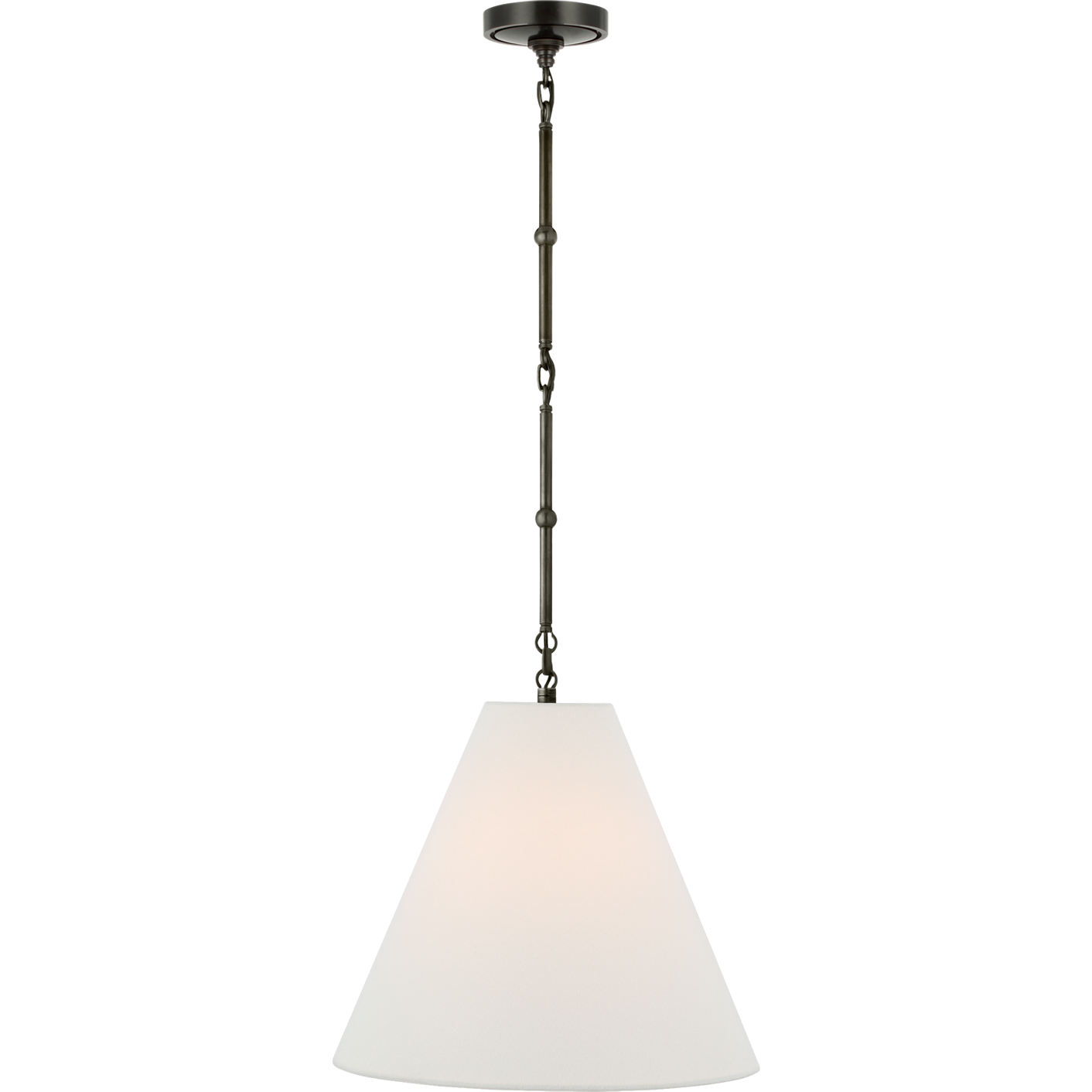 Goodman Small Hanging Light with Linen Shade