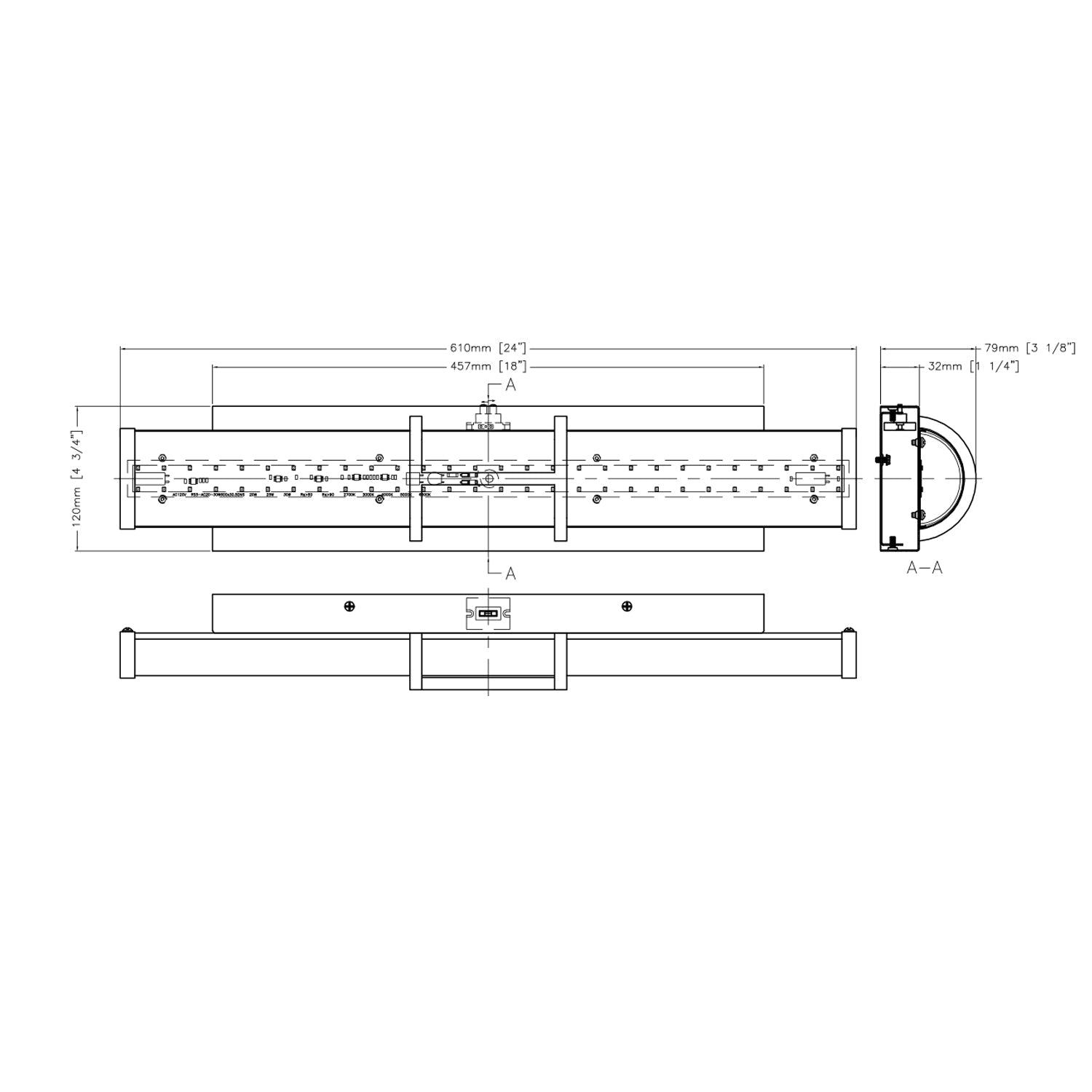 Cylindrius LED CCT 24" Vanity