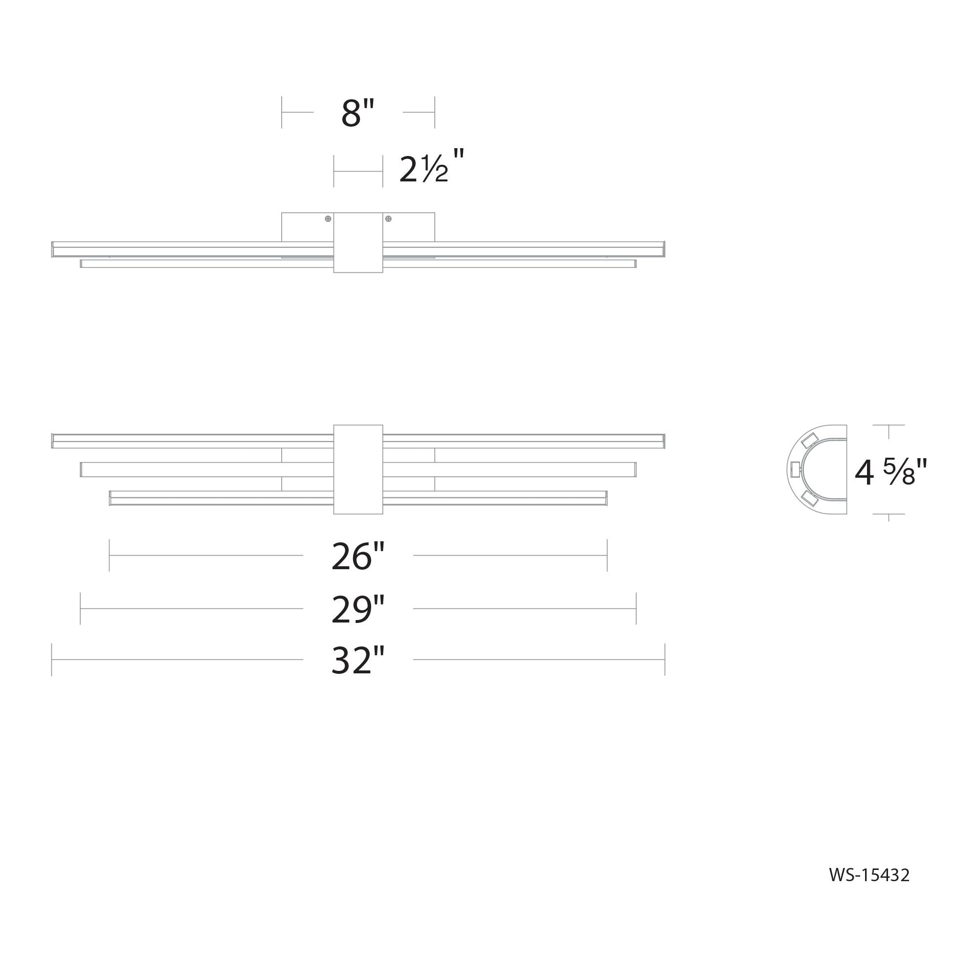 Melody 32" LED Bath Vanity & Wall Light