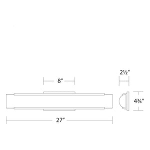 Demi LED 27" Bathroom Vanity & Wall Light