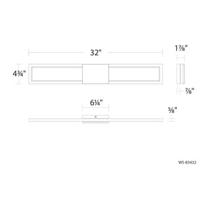 Peekaboo 32" LED Bath Vanity & Wall Light