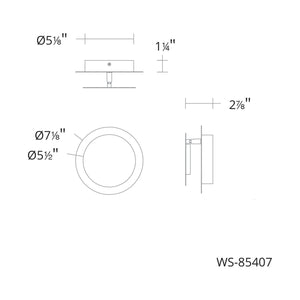 Moonglow 7" LED Wall Sconce