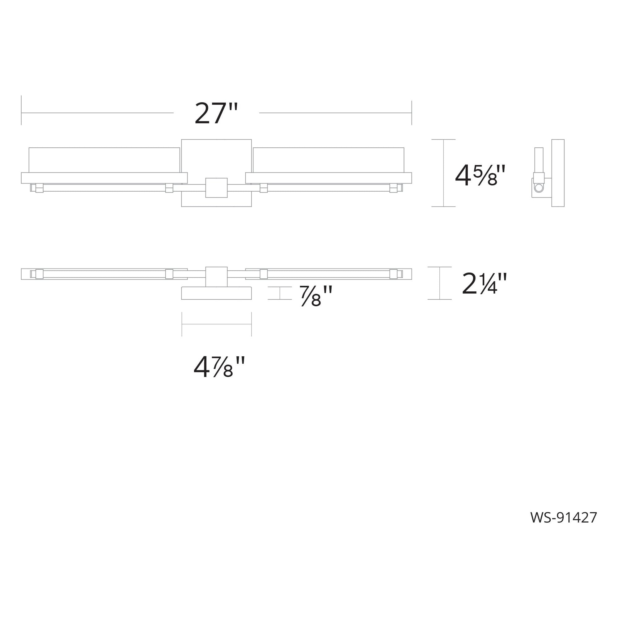 Two Fold 27" LED Bath Vanity & Wall Light