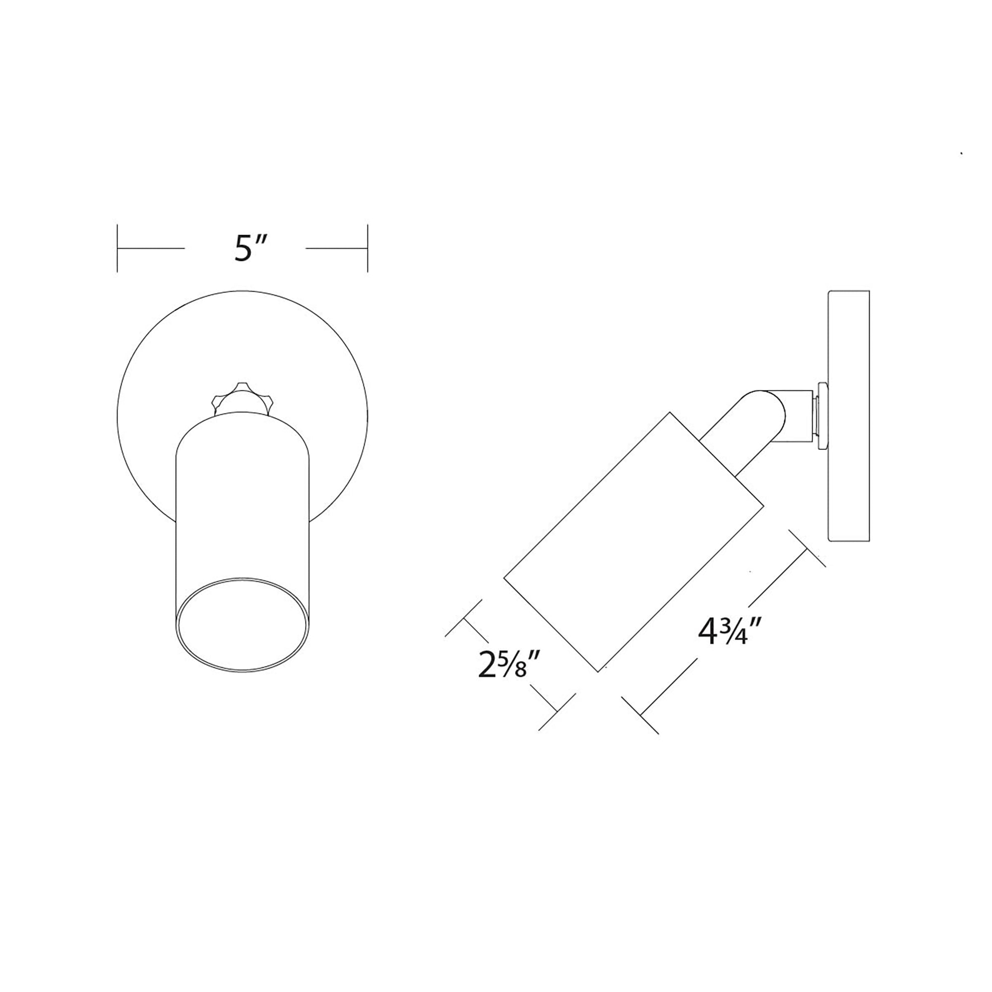 Cylinder LED Single Adjustable Indoor/Outdoor Wall Light