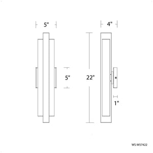 Arrow 22" LED Outdoor Wall Sconce