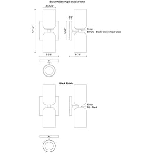 Nola 3" 2-Light Wall Sconce