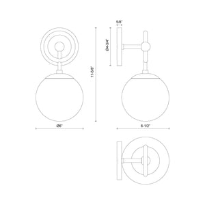 Fiore 1-Light 6" Wall Vanity