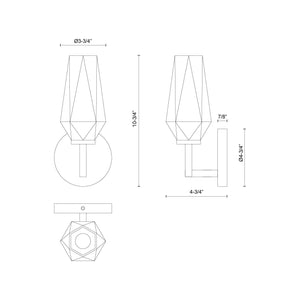 Krysta 1-Light 10" Wall Vanity